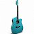 Violão Folk Marques VA-207 Azul Cutaway Aço - Imagem 1