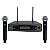 Microfone sem fio duplo profissional Skypix sk-m58d Uhf 200 canais longo alcance - Imagem 1