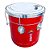 Repique De Mao Luen 30x11" Colorsteel Vermelho 6 Afin Ferr Cromada Pele Master Sparkle 91009VM - Imagem 2