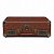Toca Discos Vinil Lp Vintage Marrom C/ Caixa De Som Bluetooth Grava Usb - Imagem 5