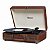 Toca Discos Vinil Lp Vintage Marrom C/ Caixa De Som Bluetooth Grava Usb - Imagem 1