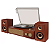 Toca Discos Vinil Lp Vintage Marrom 2 Caixas De Som Bluetooth Grava Usb - Imagem 1