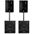 Kit Som 2 Sub Grave 15 Ativo + 2 TS 700 AX + suporte + cabos - Imagem 1
