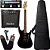 Kit Guitarra Tagima Tg510 Preto + Amplificador Pedaleira e acessórios - Imagem 1