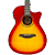 Violão Benson GF100CE HB Heritage Cherry Gloss Genesis Series Grand Concert de Aço - Imagem 4