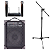 Kit Cantor Microfone duplo sem fio + Pedestal  + Caixa Amplificada - Imagem 1