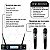 Microfone Dylan sem fio DW-902 Power Uhf Recarregável Preto - Imagem 4
