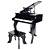 Piano Infantil Custom Kids 30 teclas Preto CKPI 30-BK - Imagem 2
