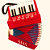 Acordeon Infantil Custom Kids 17 teclas 8 baixos CKAC 17-RD Vermelho - Imagem 4
