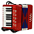 Acordeon Infantil Custom Kids 17 teclas 8 baixos CKAC 17-RD Vermelho - Imagem 2