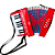 Acordeon Infantil Custom Kids 17 teclas 8 baixos CKAC 17-RD Vermelho - Imagem 1