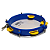 Pandeiro 8 Luen Baby Azul Plat Abs 60046AZ - Imagem 3