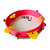 Pandeiro 8 Luen Baby Rosa Plat Abs 60046RS - Imagem 3