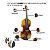 Violino 1/16 Estudante Valiri + Estojo + Arco + Breu completo - Imagem 4