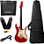 Kit Guitarra Tagima Tg-525 CA Vermelho Escudo Claro Amplificador - Imagem 1