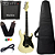 Kit Guitarra Tagima Tg-525 Owh Branca Escudo BK Amplificador - Imagem 1