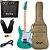 Kit Guitarra Seizi Fun Katana Musashi HSS Turquoise Sparkle Amplificador - Imagem 1
