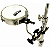 Kit Tamborim Torelli TT409 p/ bateria c/ clamp + haste completo - Imagem 1