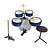 Bateria Criança Infantil Rock Baby Azul Completo + Chimbal - Imagem 2