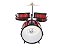 Bateria Criança Infantil Rock Baby Vermelho Completo Chimbal - Imagem 2