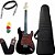 Kit Guitarra Giannini G100 Strato Preto e Vinho Capa Bag - Imagem 1