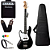 Baixo Canhoto Phx Jb 4 cordas Jazz Bass Preto amplificador sheldon - Imagem 1