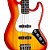 Baixo 4 Cordas Phx Jb 4 Jazz Bass Cherry Burst Caixa Sheldon - Imagem 3