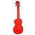 Ukulele Ghost transparente Vermelho Akahai Soprano + capa - Imagem 2