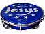 Pandeiro Luen Jesus 10 Polegadas Aro Abs Holográfica Azul - Imagem 1