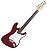Kit Guitarra Giannini G100 Vermelho Cubo Borne Afinador - Imagem 3