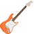 Guitarra Squier Affinity Stratocaster Laranja Amplificador - Imagem 3