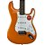 Guitarra Squier Affinity Stratocaster Laranja Amplificador - Imagem 2