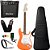 Guitarra Squier Affinity Stratocaster Laranja Amplificador - Imagem 1