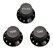 Kit c/3 Knob Guitarra PHX Strato Preto Botões Tone Volume - Imagem 1