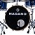 Bateria Nagano World new modern blue race azul bumbo 20 - Imagem 3