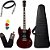 Kit Guitarra SG Michael Hammer GM850N WR Vinho Capa bag - Imagem 1