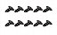 Kit 10Pcs Grampo Forro Interna Fiat/Iveco/Ecosport Preto - Imagem 2