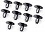 KIT 10 PEÇAS DE GRAMPO TETO FIAT TODOS E IVECO/ECOSPORT TODOS PRETO - Imagem 2