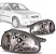 FAROL CORSA/WAGON/PICK-UP 2000 A 2002 CARCACA PRETA/CROMADO - Imagem 1