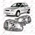 FAROL CORSA/WAGON/PICK-UP 2000 A 2002 CARCACA PRETA/CROMADO - Imagem 1