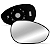 LENTE ESPELHO RETROVISOR PUNTO LINEA 2007 A 2016 COM BASE BLAWER - Imagem 2