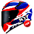 CAPACETE TT-COURSE GEAR AZUL/VERMELHO KYT - Imagem 1