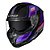 CAPACETE FF808 STREAM II VINTAGE PRETO/ROXO LS2 - Imagem 1