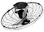 Ventilador de Teto Orbital Sprint 60 M3 Loren-Sid Preto Grade de Aço Bivolt ref-9856 - Imagem 1