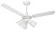 Ventilador de Teto Loren-Sid Diplo M3 Rubi Branco 220V com Pás de Madeira MDF Branca Ref-21 - Imagem 1