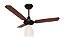 Ventilador de Teto Loren-Sid Diplo M3 Lumi Preto 3V 127V com Pás de Madeira Mogno Ref-1767 - Imagem 1