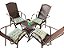 Conjunto 5 pcs 4 Cadeiras e 1 Mesa de Centro Fênix Junco - Imagem 2