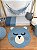 Tapete Infantil Crochê Urso Azul - Imagem 1