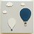 Quadro Balão Azul e Branco - Imagem 1