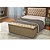 Kit Sapateira Baú + Cabeceira Sonho King Suede Bege - Imagem 1